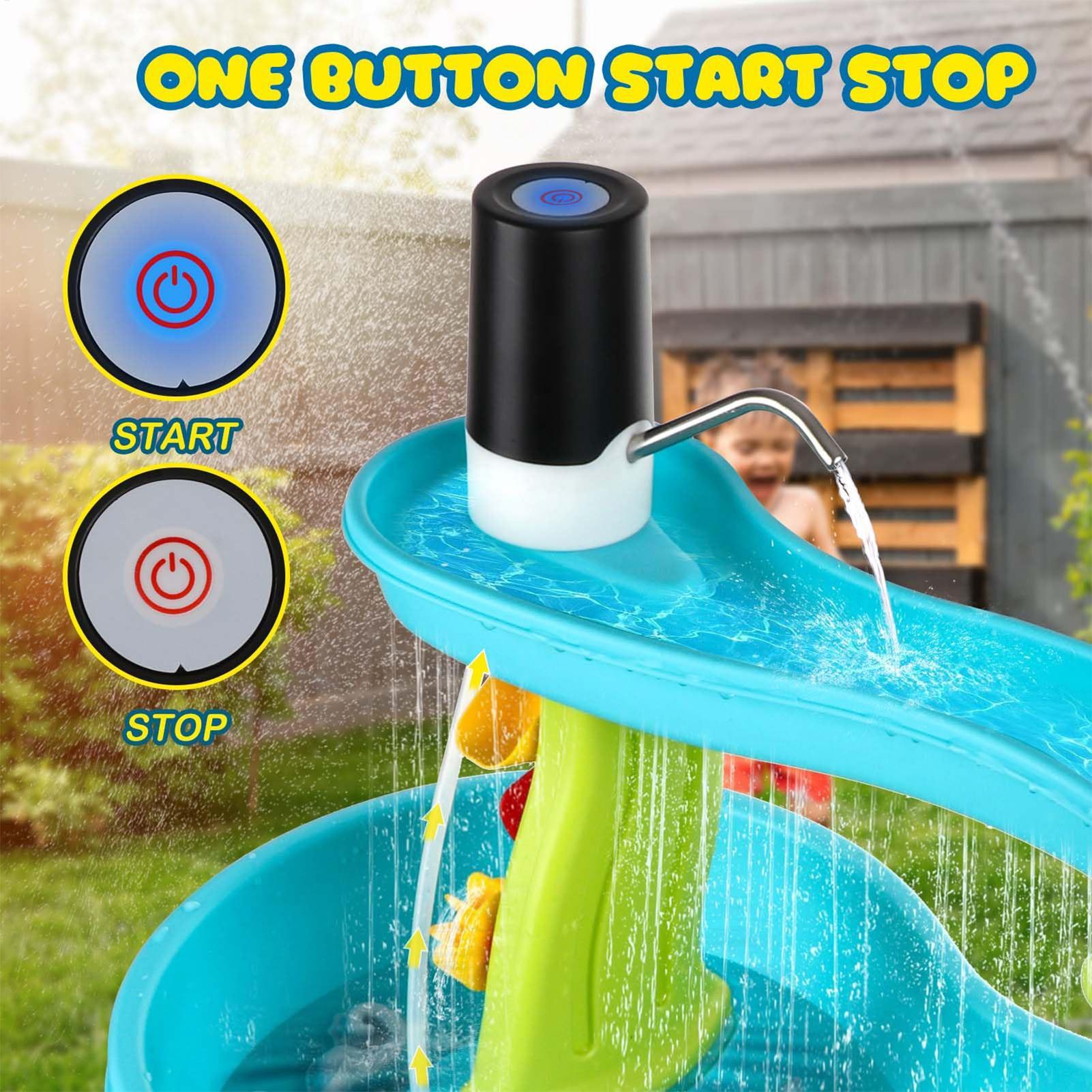 Kids Outdoor Table - Small Cordless Rechargeable Water Table Pump