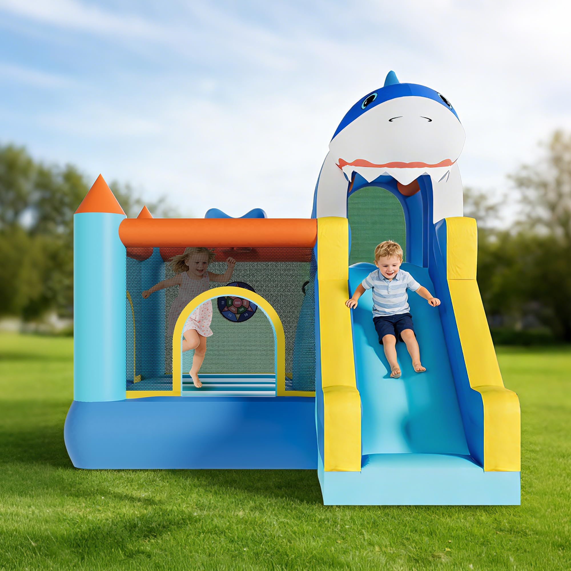 Kids Outdoor Climbing Equipment - Inflatable Bounce House With Slide &