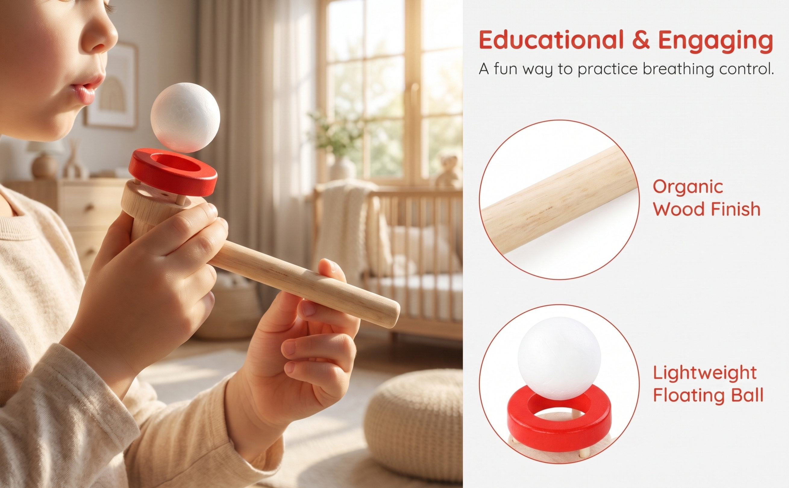 Kids Indoor Outdoor Games - 2Pcs Suspension Blowing Ball Kids Educational
