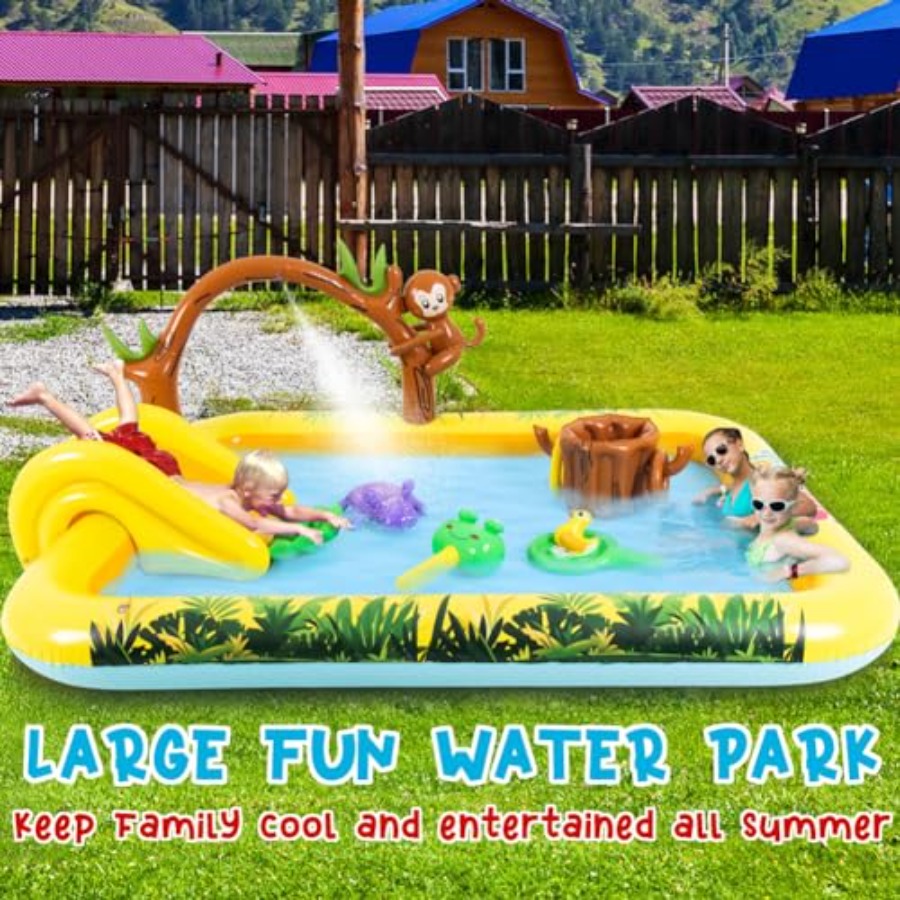 Outdoor inflatable jungle anim - Kids Outdoor Garden ulasan dan harga