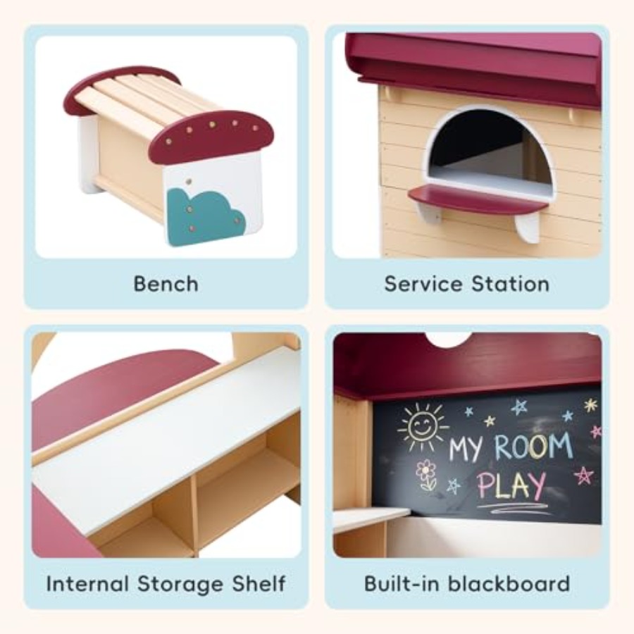 Outdoor Solid Wood Kids Playho - Kids Outdoor Chalkboard ulasan dan harga