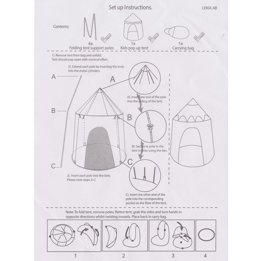 Kids Tent Toy Pop Up Castle Pl - Kids Outdoor Tent ulasan dan harga