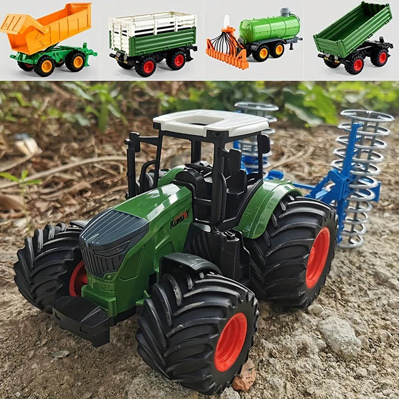 1:24 Inertial Farm Tractor wit - Kids Outdoor Play Equipment ulasan dan harga