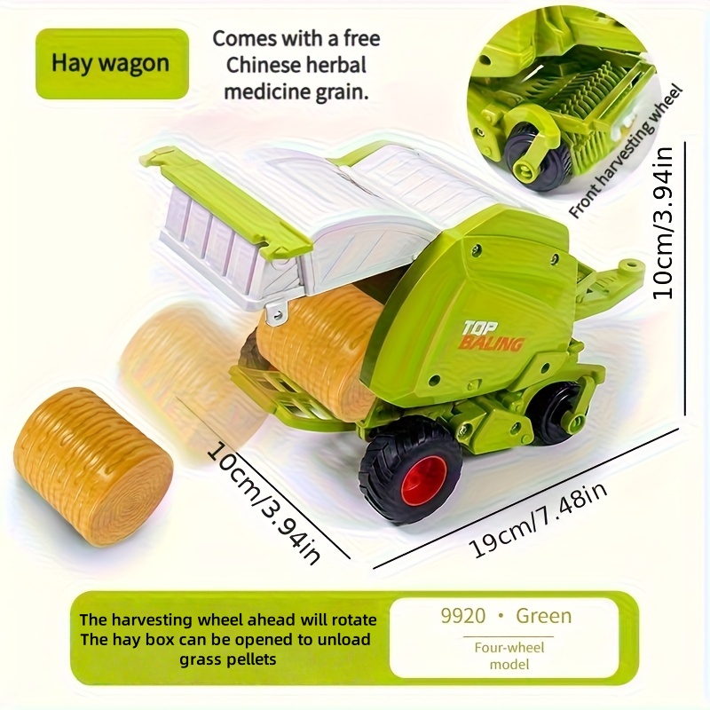 1:24 Inertial Farm Tractor wit - Kids Outdoor Play Equipment ulasan dan harga