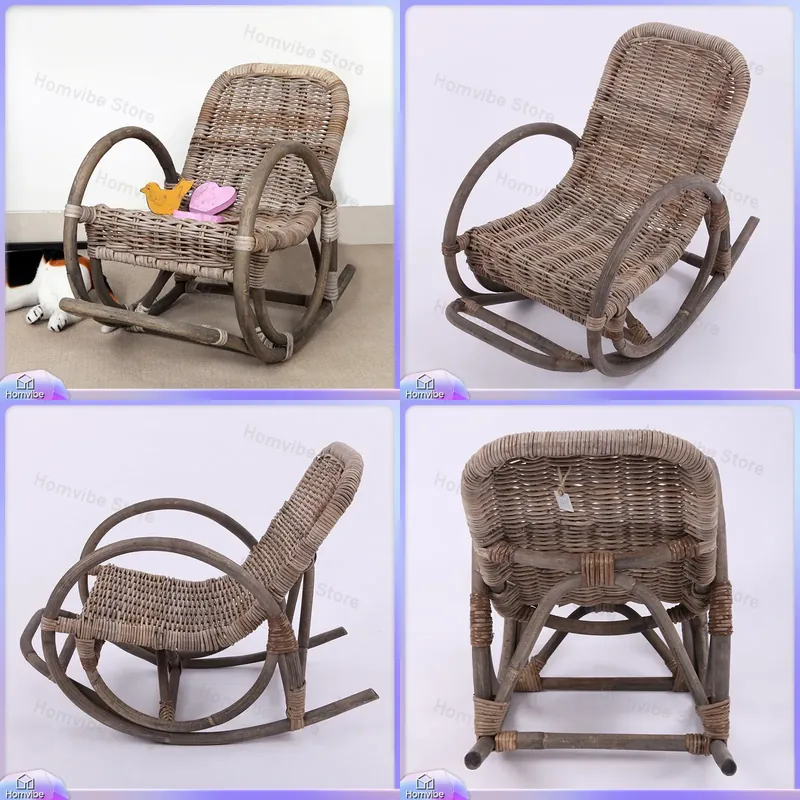 Wicker Rattan Rocking Chair Ou - Kids Outdoor Lounge Furniture ulasan dan harga