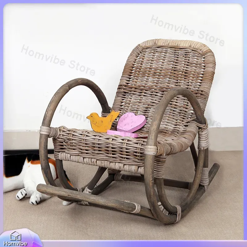 Wicker Rattan Rocking Chair Ou - Kids Outdoor Lounge Furniture ulasan dan harga