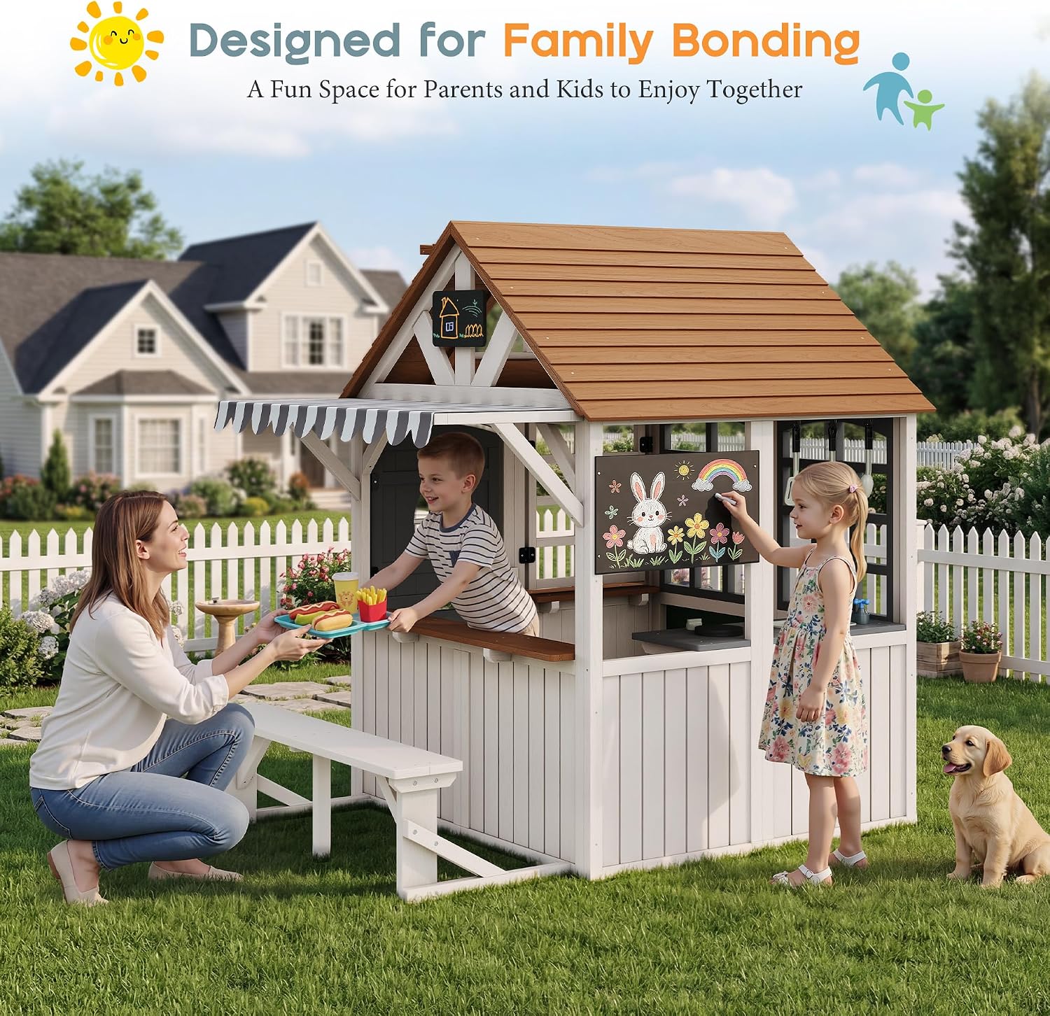 Durable Fir Wood Outdoor Kids  - Kids Outdoor Chalkboard ulasan dan harga
