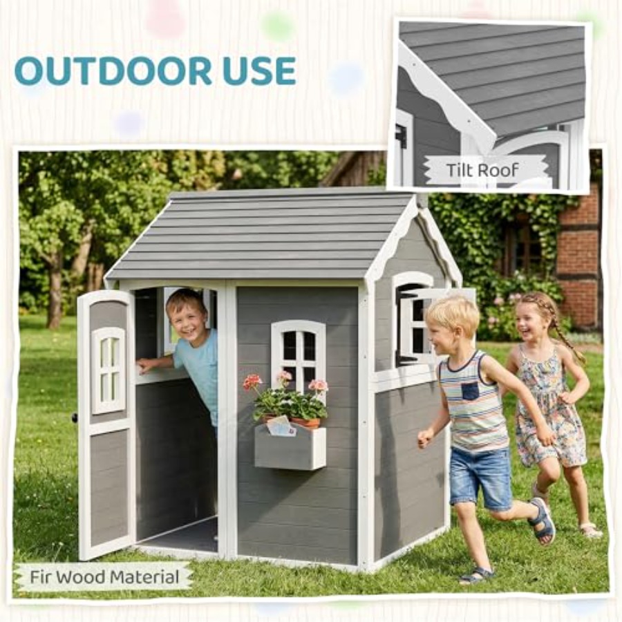 Outdoor wooden playhouse for k - Kids Outdoor Wooden Playhouse ulasan dan harga