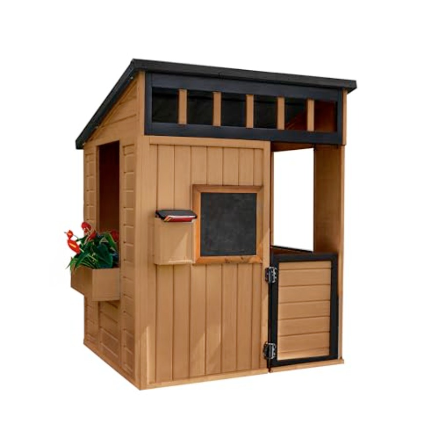 Outdoor kids playhouse: cedar  - Kids Outdoor Chalkboard ulasan dan harga