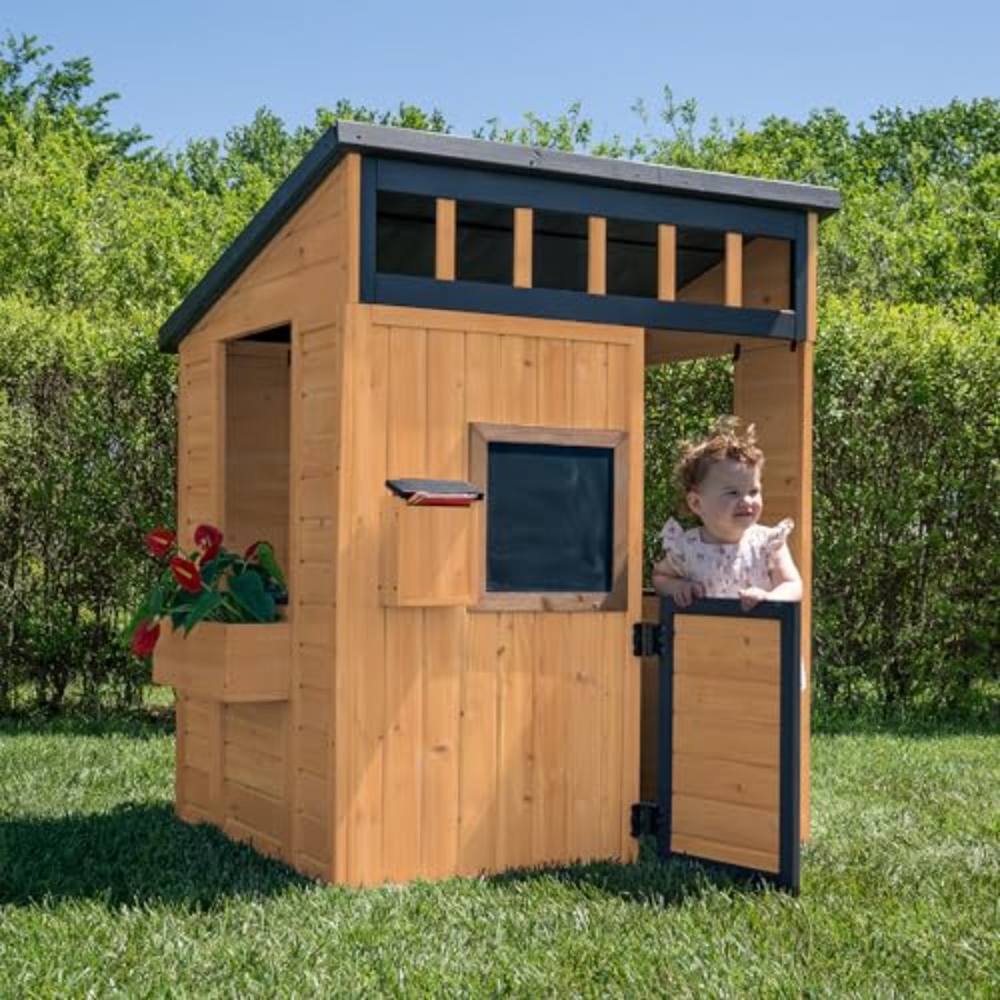 Outdoor kids playhouse: cedar  - Kids Outdoor Chalkboard ulasan dan harga