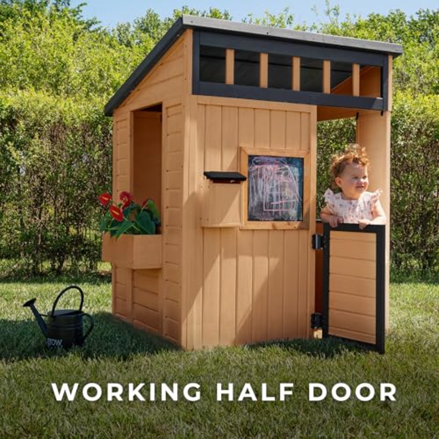 Outdoor kids playhouse: cedar  - Kids Outdoor Chalkboard ulasan dan harga