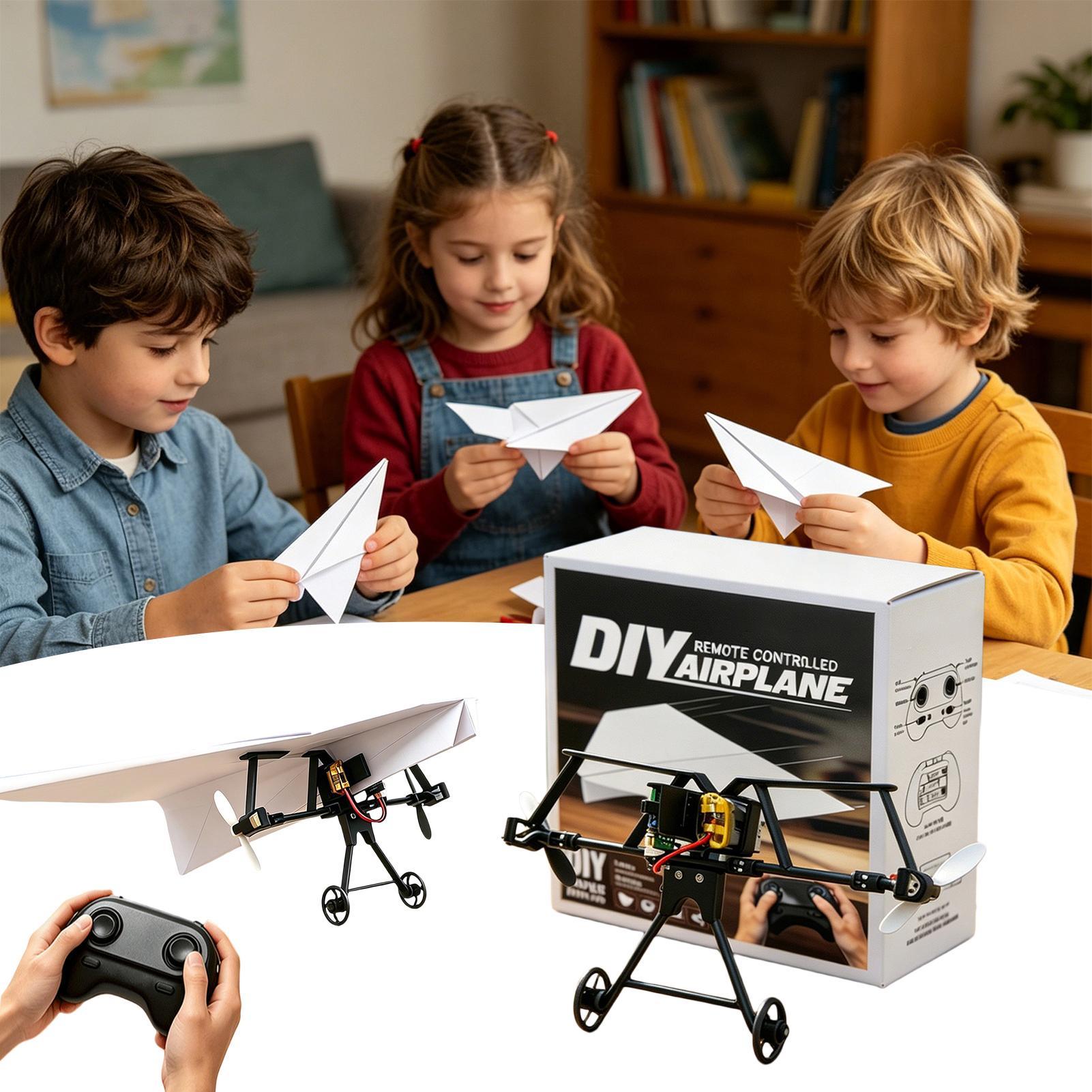 DIY RC Paper Airplane Kit Plan - Kids Outdoor Play Equipment ulasan dan harga