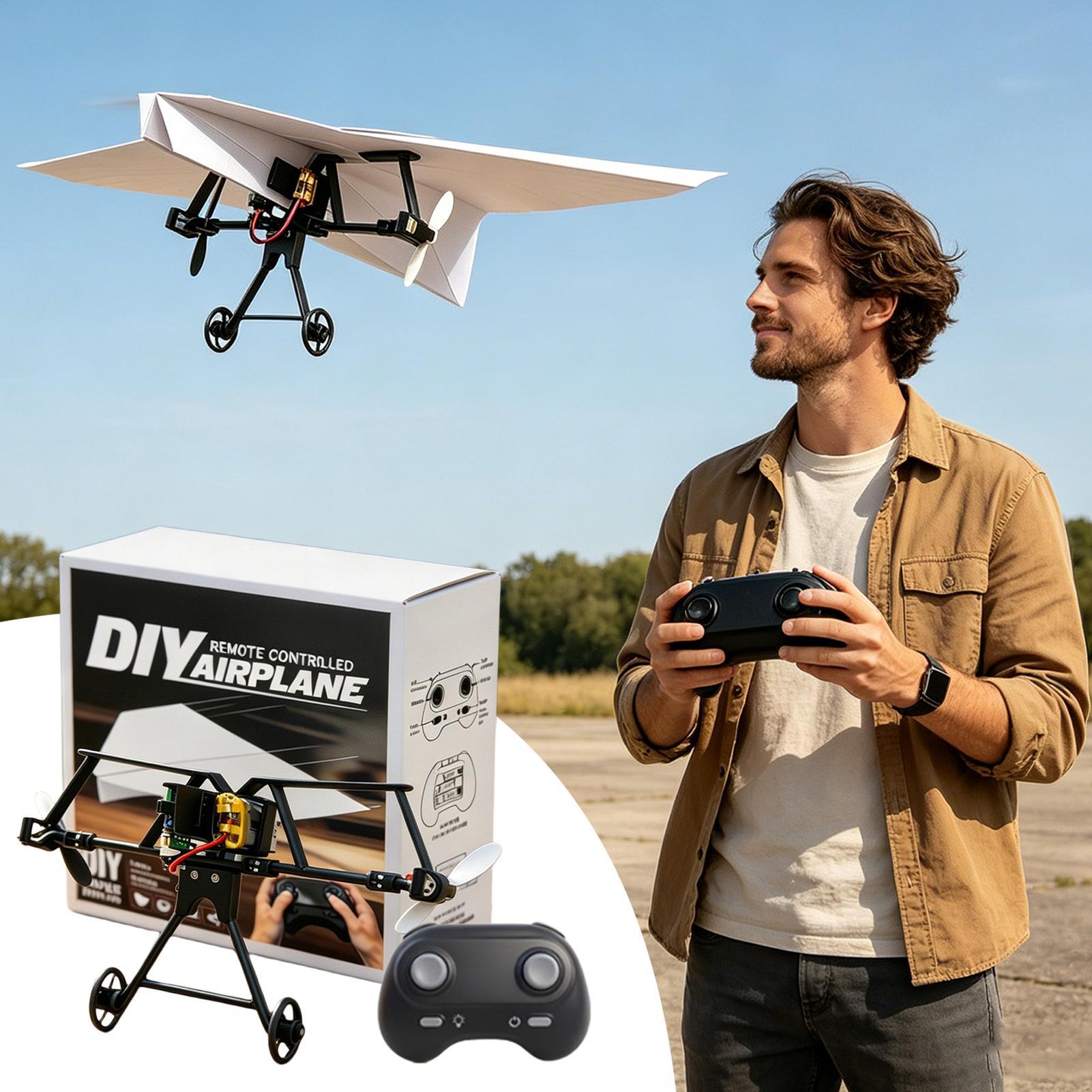 DIY RC Paper Airplane Kit Plan - Kids Outdoor Play Equipment ulasan dan harga
