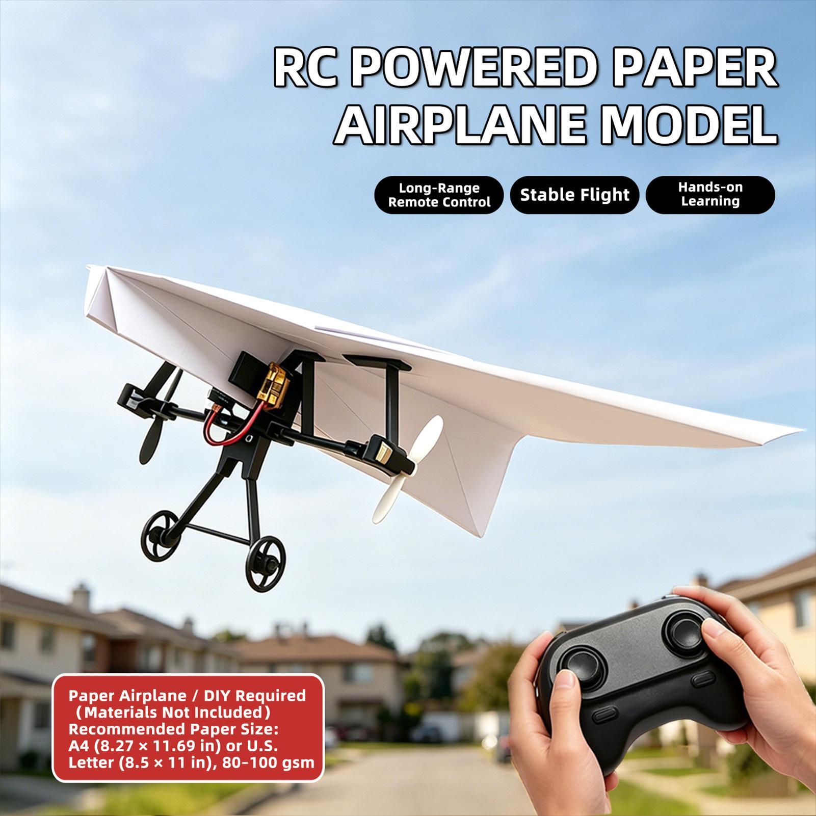 DIY RC Paper Airplane Kit Plan - Kids Outdoor Play Equipment ulasan dan harga
