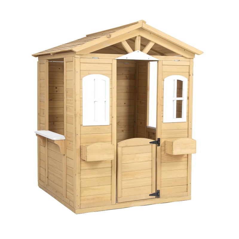 Modern Classic Solid Wood Play - Kids Outdoor Wooden Playhouse ulasan dan harga