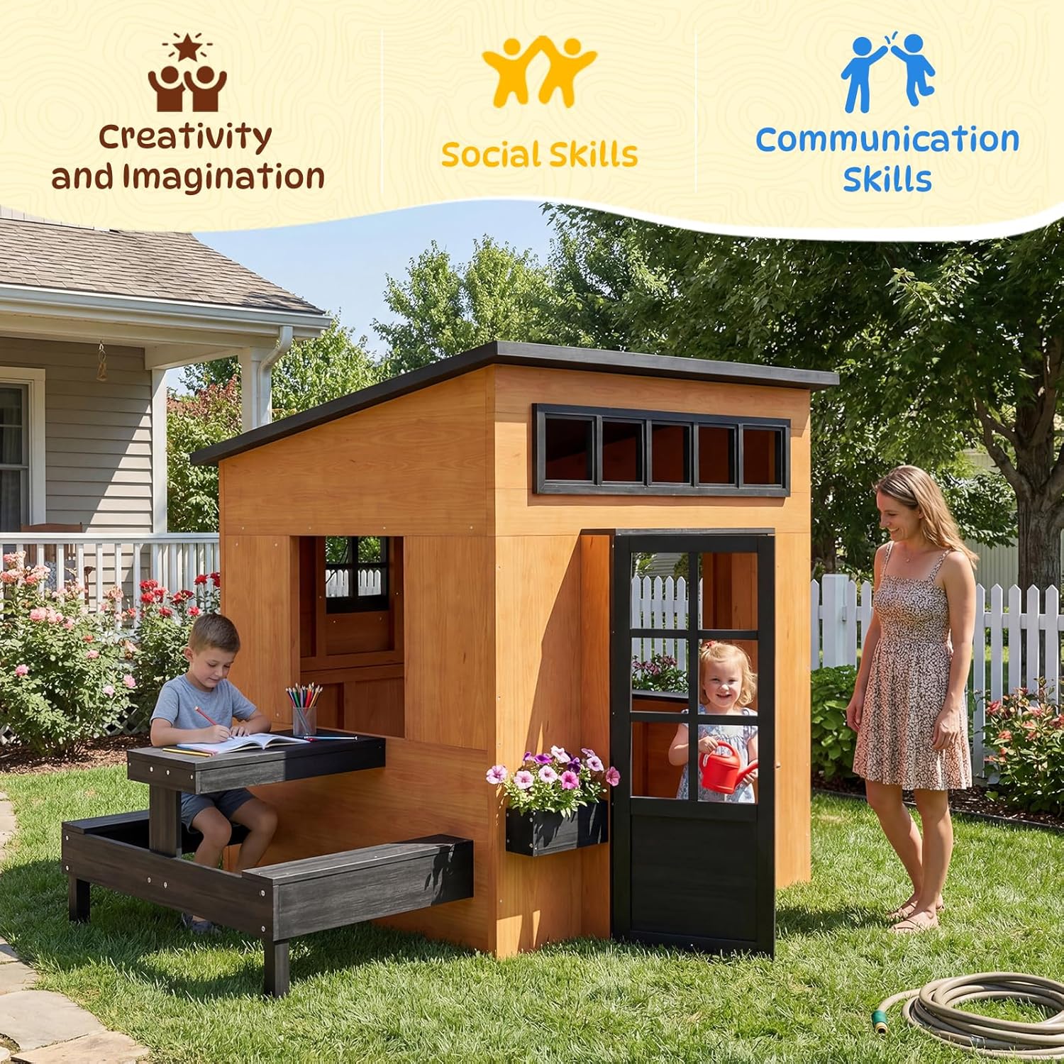 Nordivale Outdoor Playhouse Mo - Kids Outdoor Chalkboard ulasan dan harga