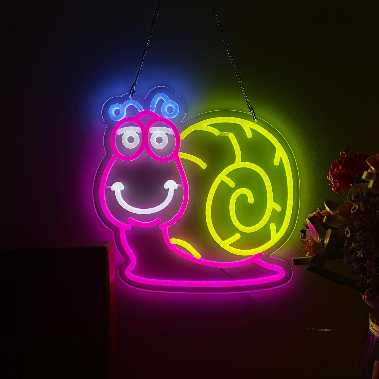 Snail Neon Sign Cartoon Cute A - Kids Outdoor Zoo ulasan dan harga