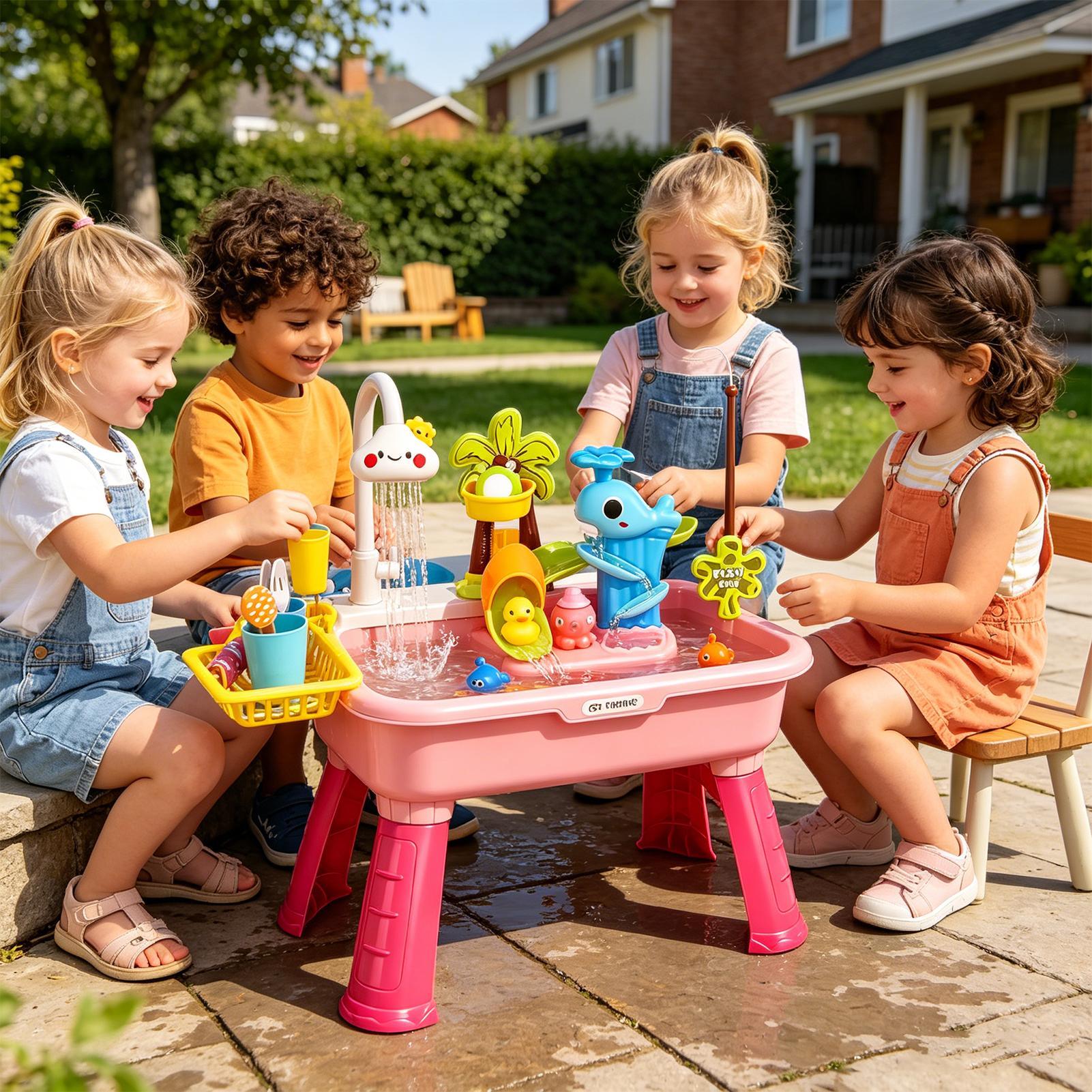 Kids Electric Play Sink with R - Kids Outdoor Table ulasan dan harga