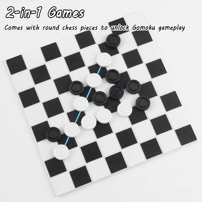 2 in 1 Portable Chess Game Set - Kids Outdoor Play Equipment ulasan dan harga