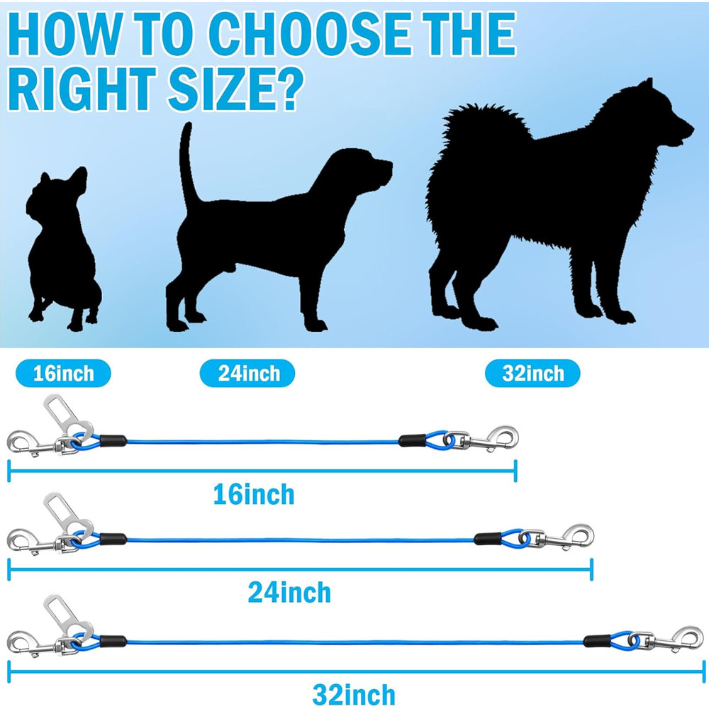 1Pc Chew-Proof Dog Car Harness - Swing Seat Belt ulasan dan harga