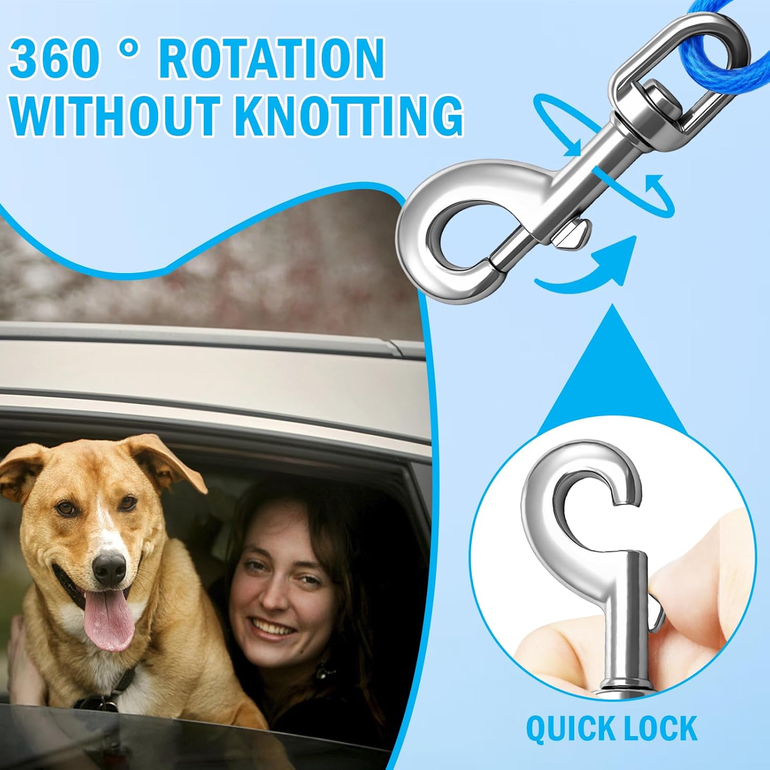 1Pc Chew-Proof Dog Car Harness - Swing Seat Belt ulasan dan harga