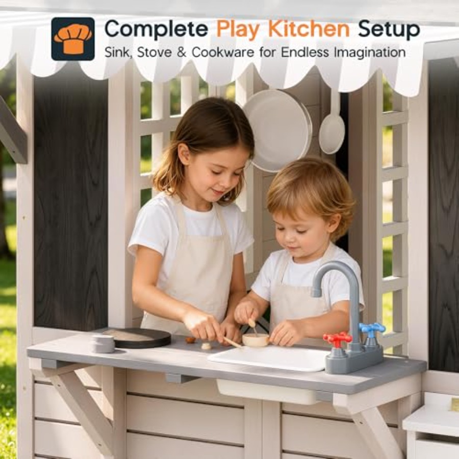 Outdoor wooden playhouse for k - Kids Outdoor Chalkboard ulasan dan harga